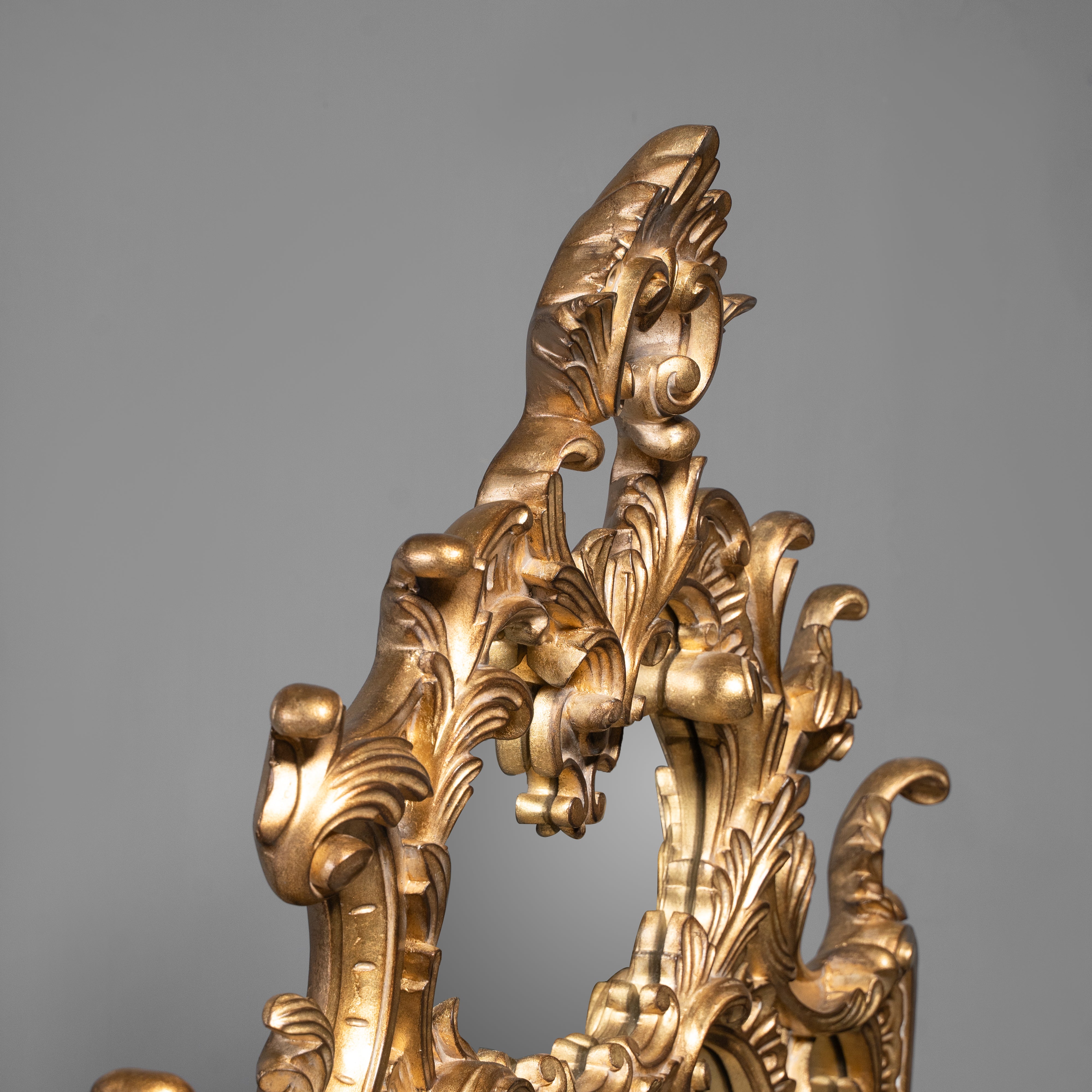 Elaborately Carved Rococo Revival Gilt Wall Mirror