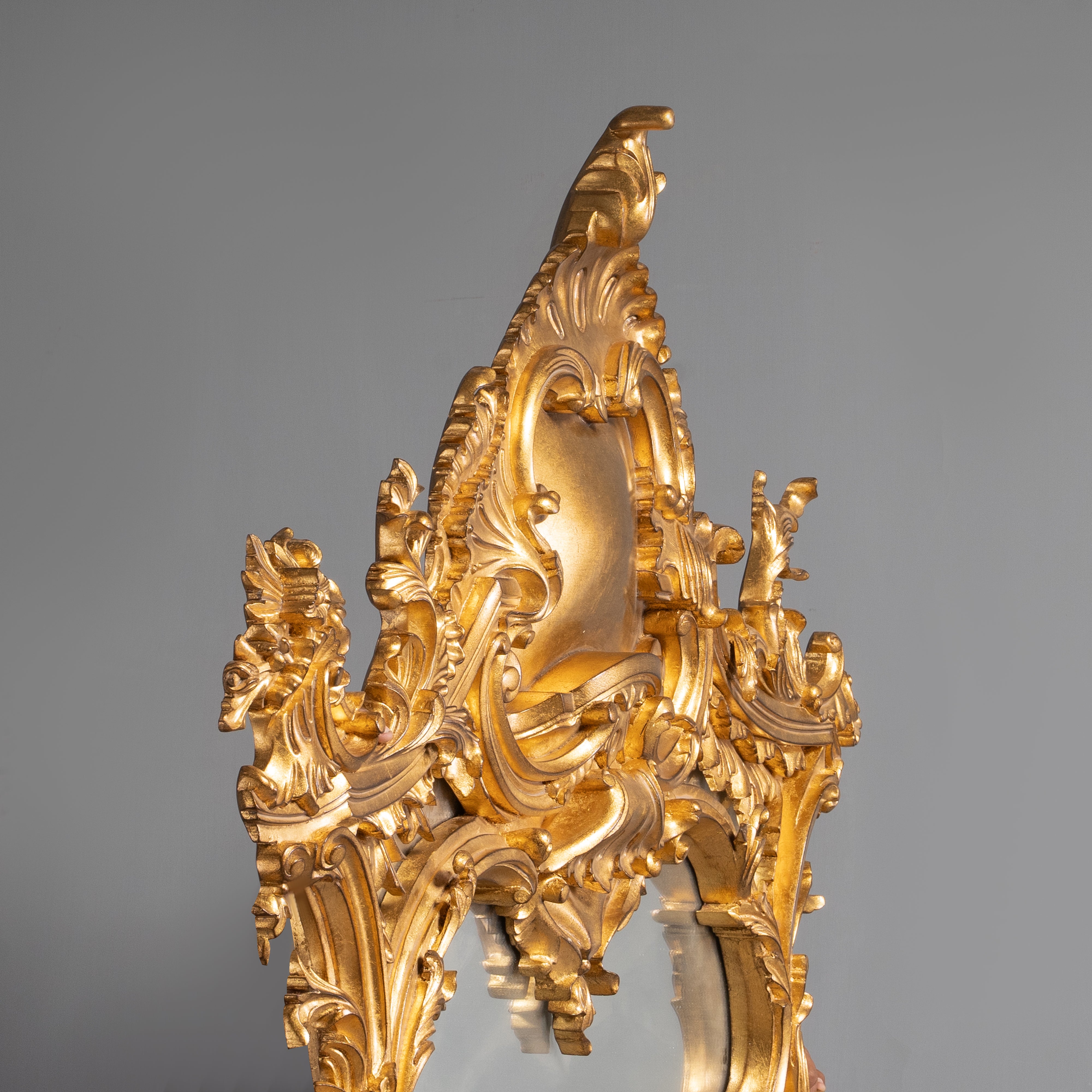 Magnificent George II Style Giltwood Carved  Wall Mirror