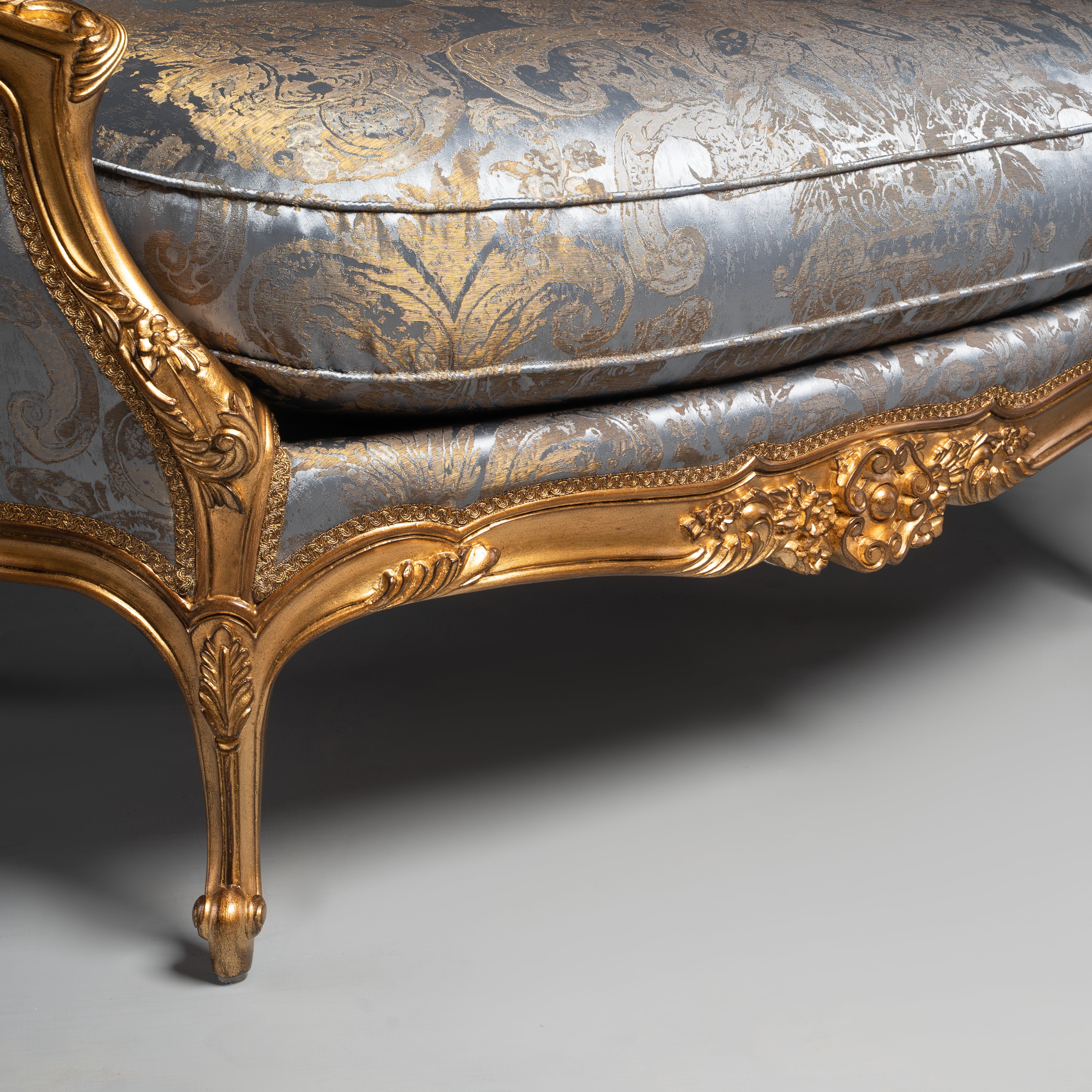 Rococo Revival Style Gilt Settee